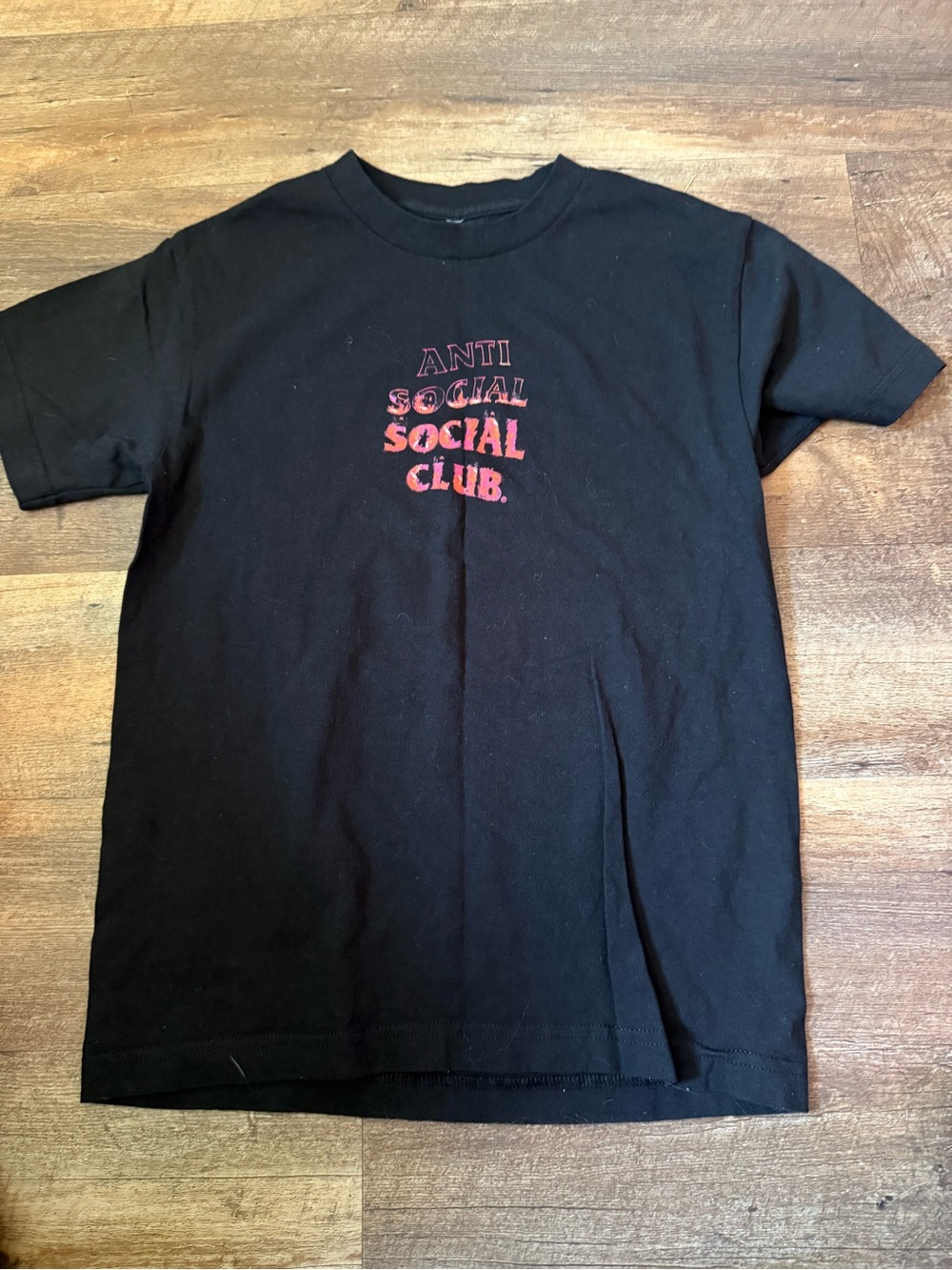 Anti Social Social Club Black Tee with Red Logo